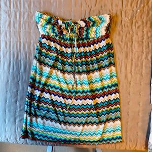 Trina Turk colorful strapless dress- Size 10